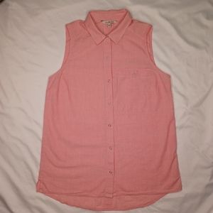 Calvin Klein Sleeveless Button Up Blouse, Soft Pink, S